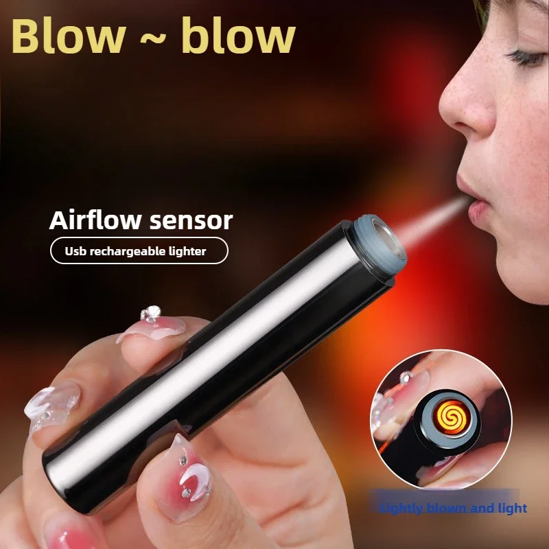 Electronics Gadgets Sale - Creative Blowing Windproof Flameless Electronic Lighter
