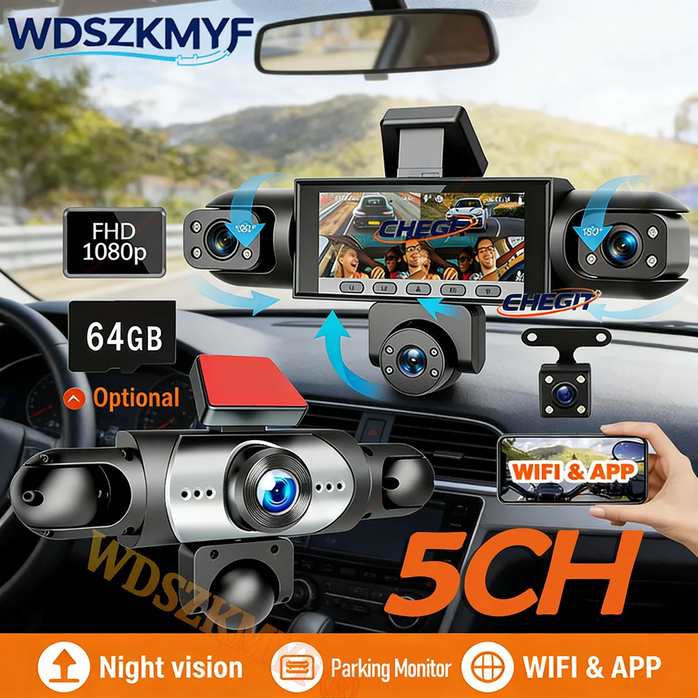 New 5Lens Dash cam 360° 1080P  - Panoramic Dash Cam 360 incelemesi ve fiyatı