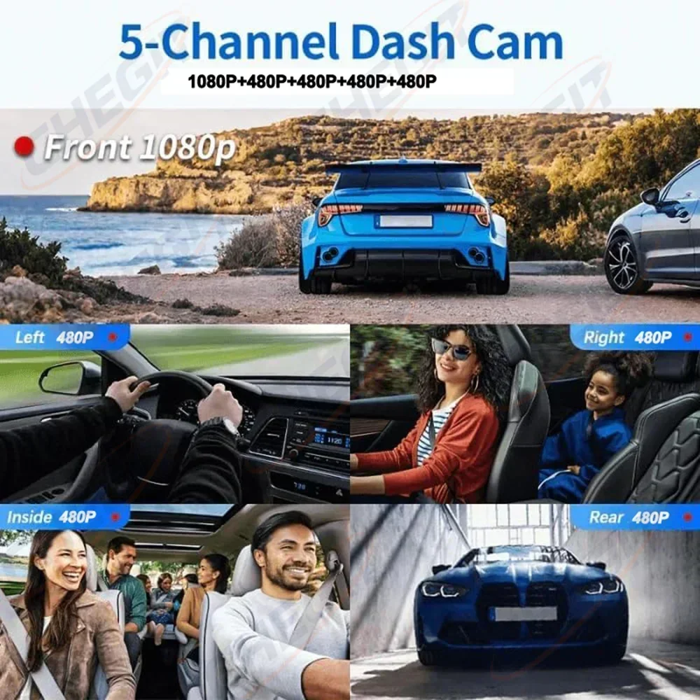 New 5Lens Dash cam 360° 1080P  - Panoramic Dash Cam 360 incelemesi ve fiyatı