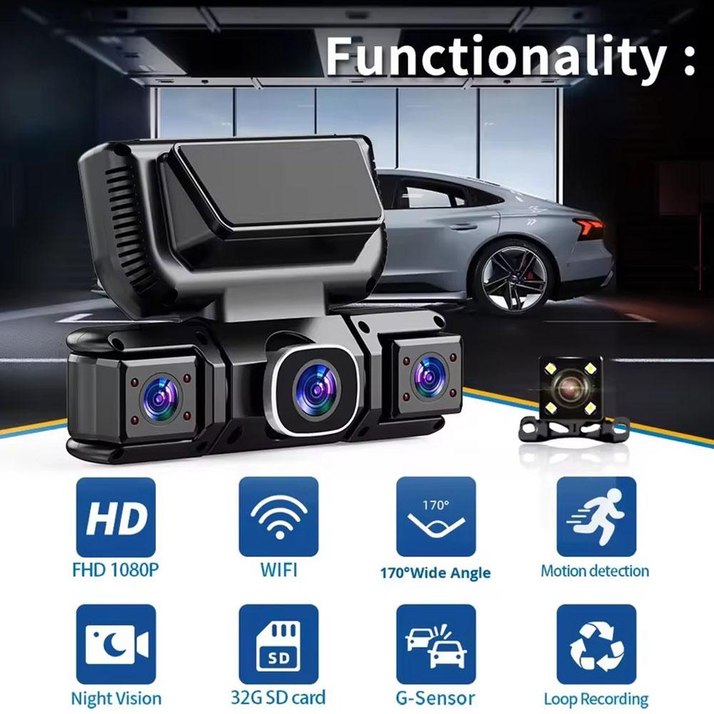 New WIFI 4Channel 360 Degree C - Panoramic Dash Cam 360 incelemesi ve fiyatı