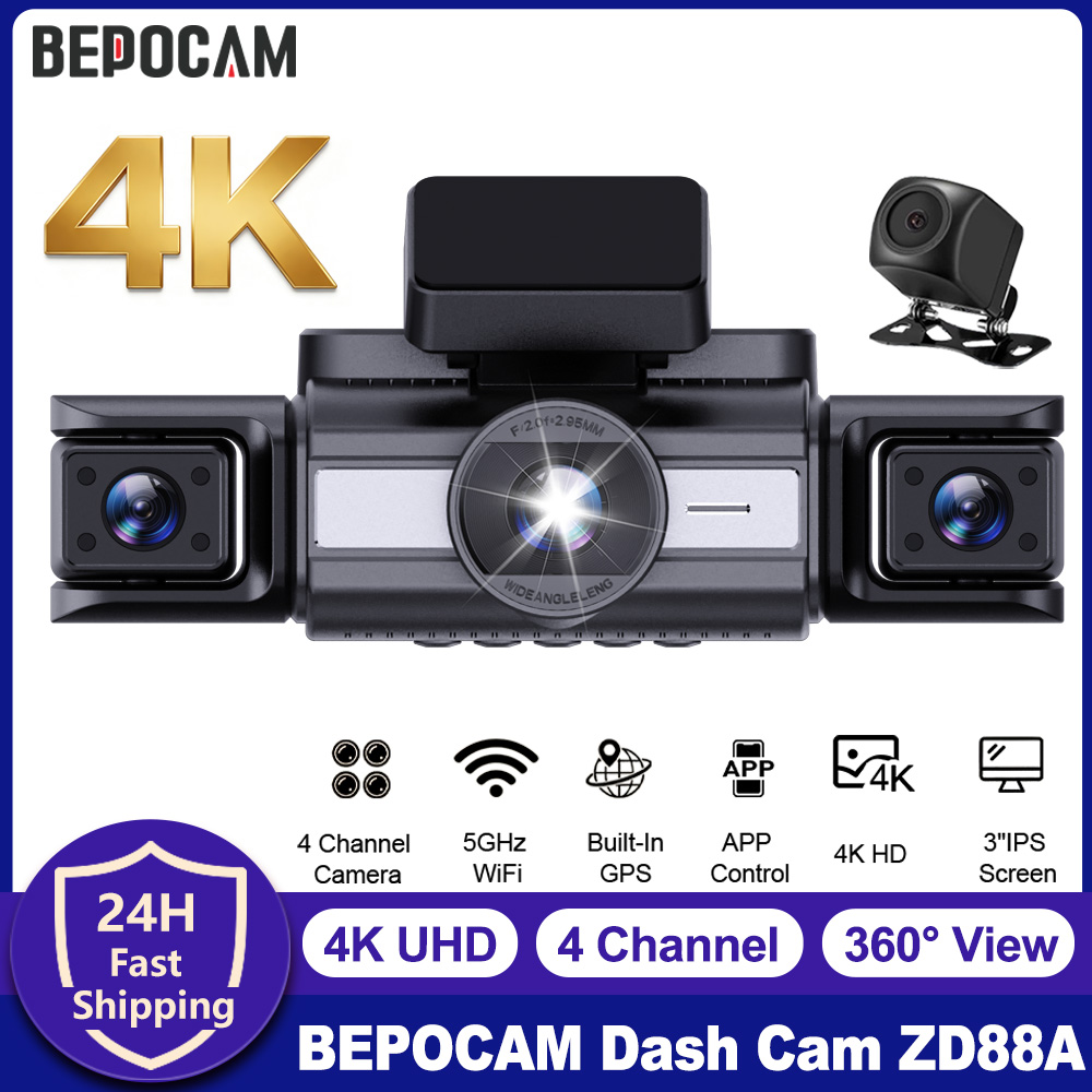 BEPOCAM 4 Channel Dash Cam 4K  - Panoramic Dash Cam 360 incelemesi ve fiyatı