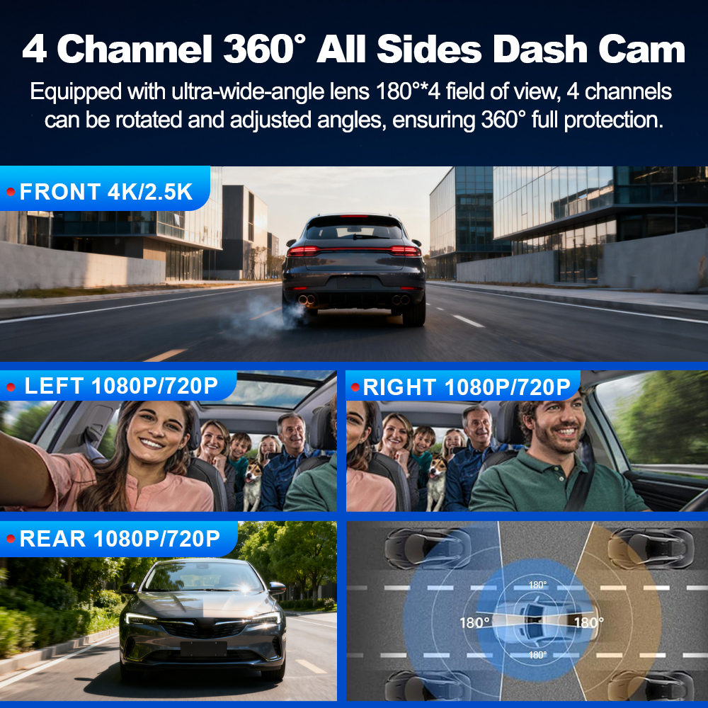 BEPOCAM 4 Channel Dash Cam 4K  - Panoramic Dash Cam 360 incelemesi ve fiyatı