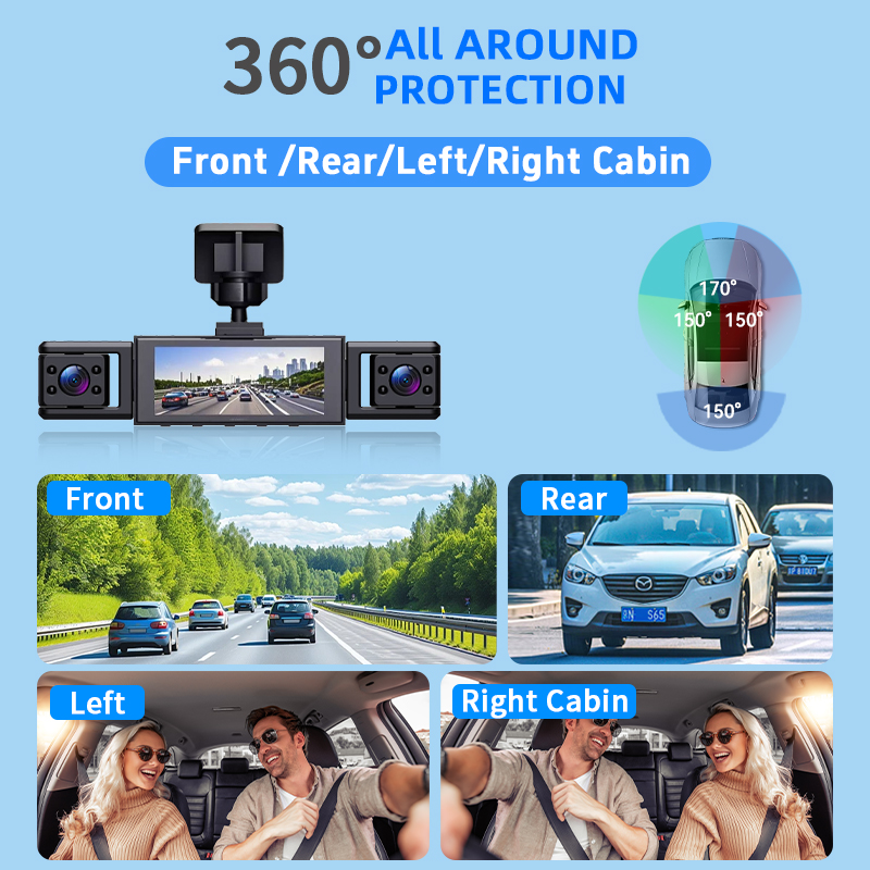 4 Channel HD 1080P 360° Dash C - Panoramic Dash Cam 360 incelemesi ve fiyatı