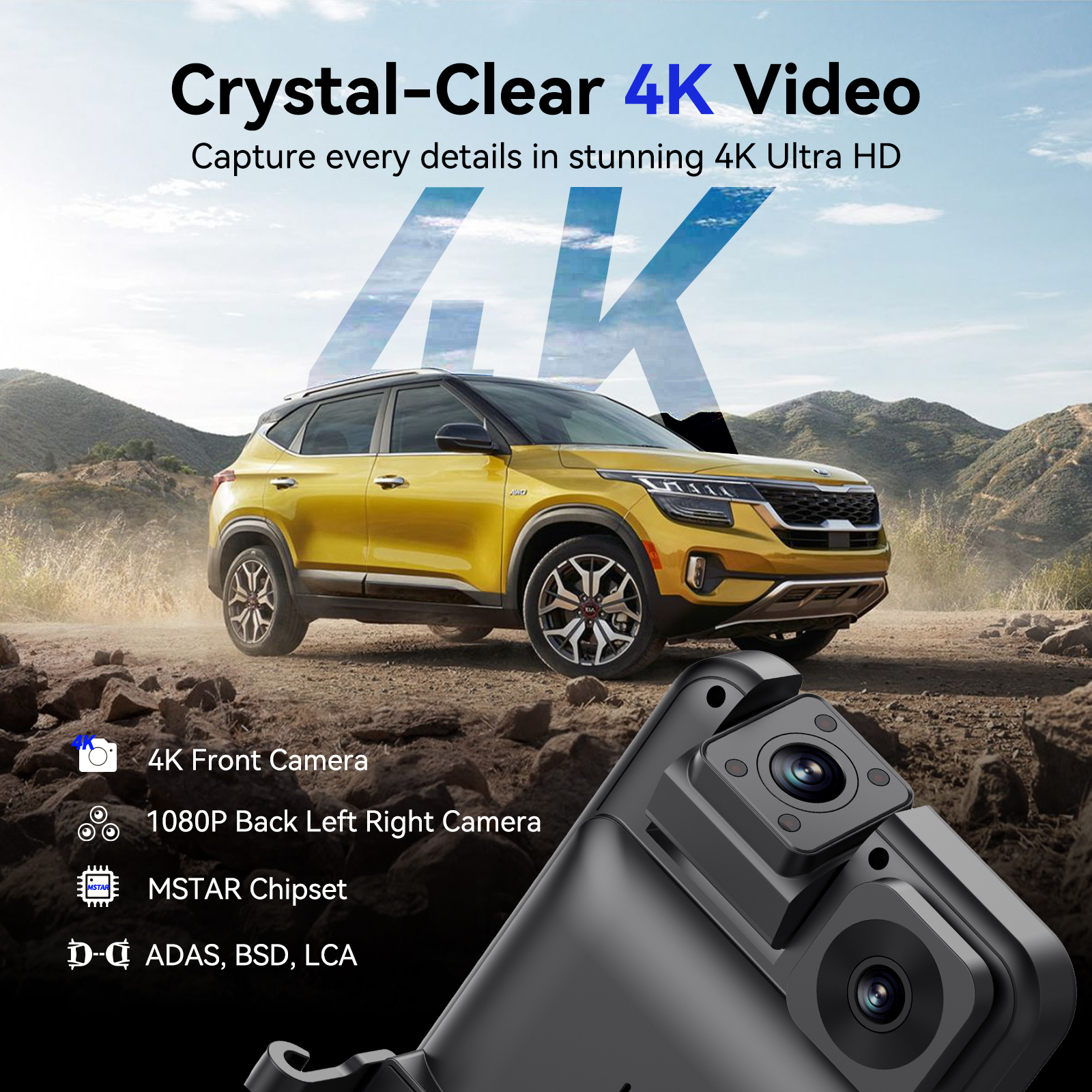 ADINKAM 11 Inch IPS 4-Channel  - Panoramic Dash Cam 360 incelemesi ve fiyatı