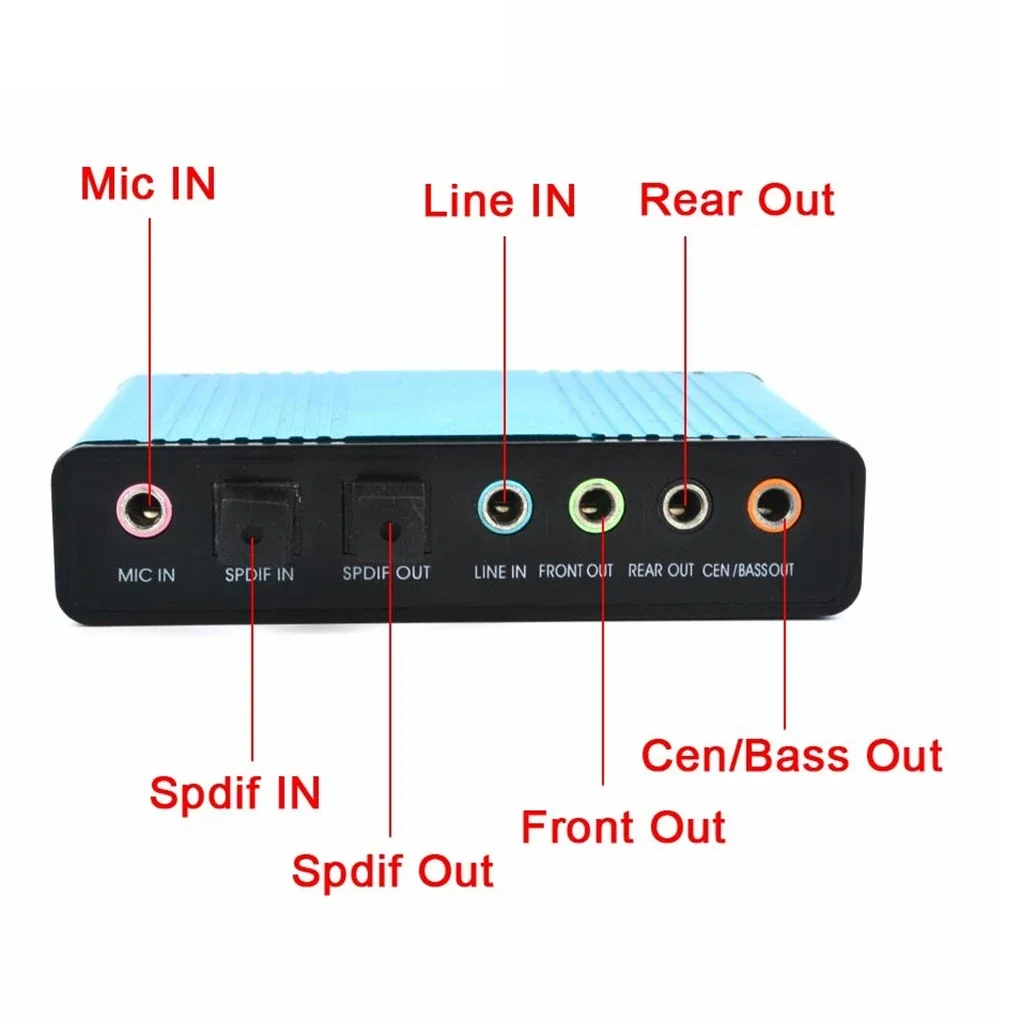 USB 2.0 Sound Card 6 Channel 5 - Usb Sound Card External incelemesi ve fiyatı
