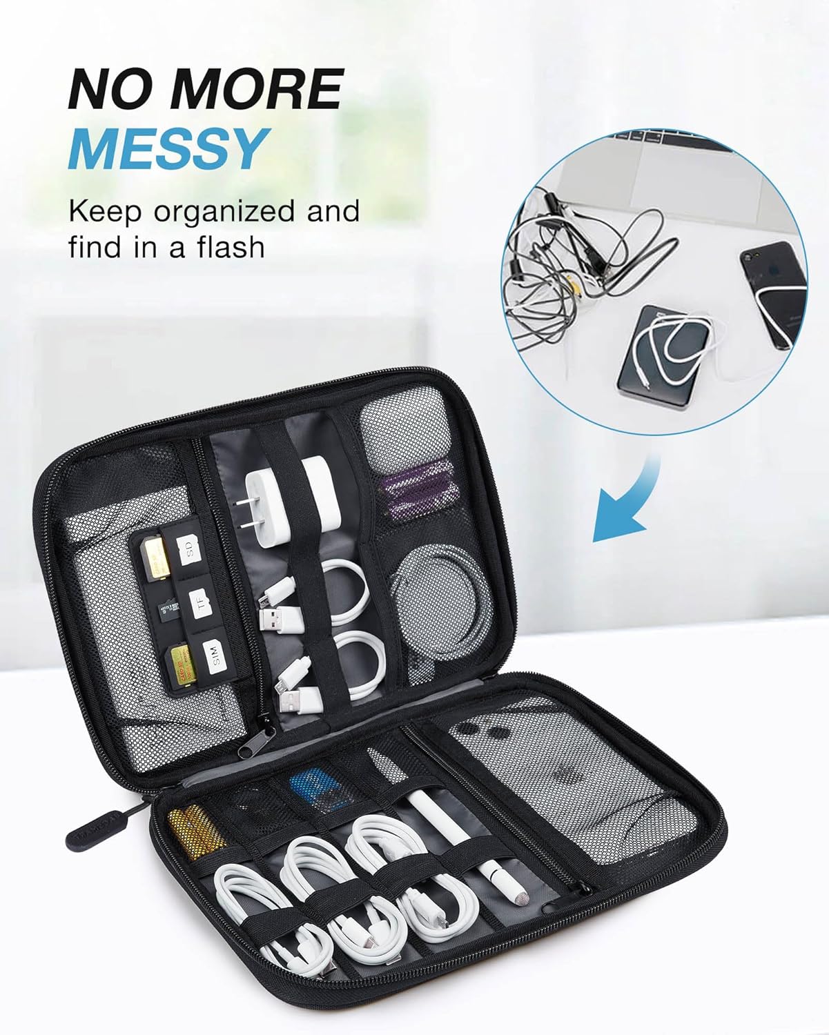 Large Electronics Travel Organ - Electronics & Gadgets Charging Gocable 8 In 1 Edc 100W Cable incelemesi ve fiyatı