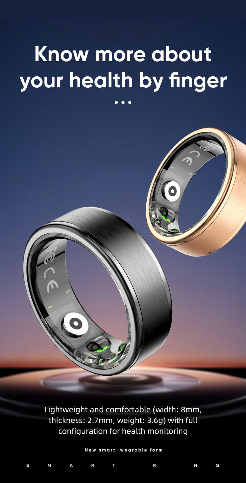 R03 Smart Ring Men Women With  - Smart Ring Health incelemesi ve fiyatı