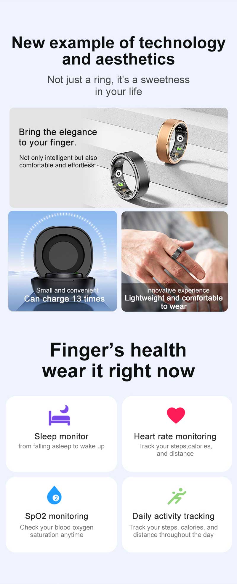 R03 Smart Ring Men Women With  - Smart Ring Health incelemesi ve fiyatı