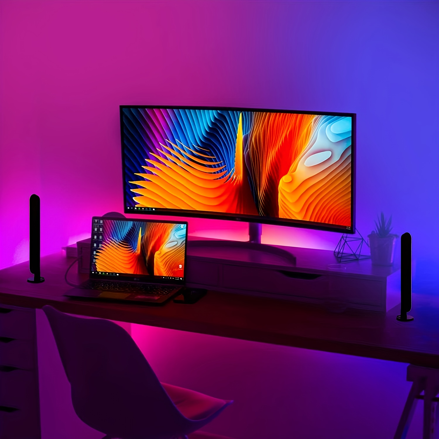 1/2pc LED Desktop Smart RGB Li - Rgb Desk Lamp Smart incelemesi ve fiyatı