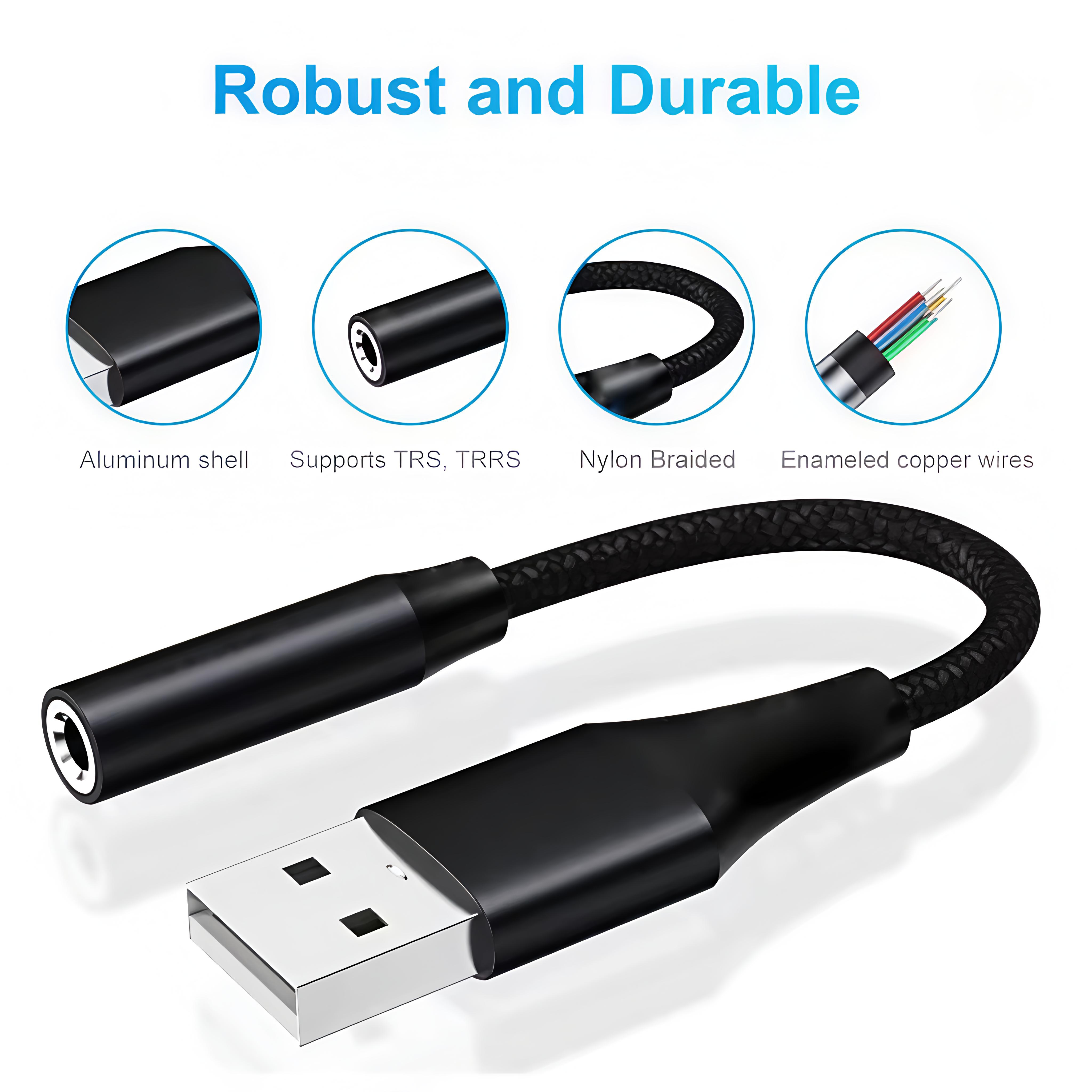 USB to 3.5mm Audio AUX Cable A - Usb Sound Card External incelemesi ve fiyatı