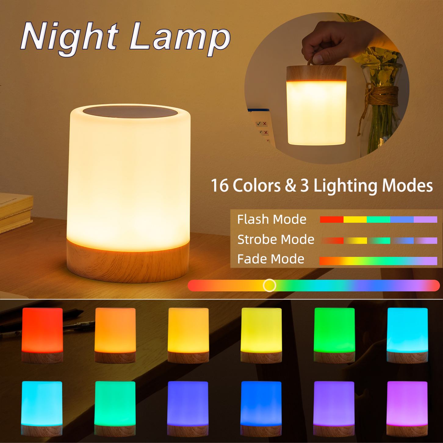 16 Colors Smart Touch Bedside  - Rgb Desk Lamp Smart incelemesi ve fiyatı